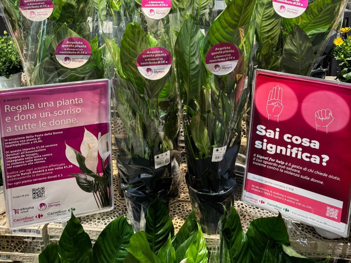 Etruria Retail: piante solidali per le donne vittime di violenza