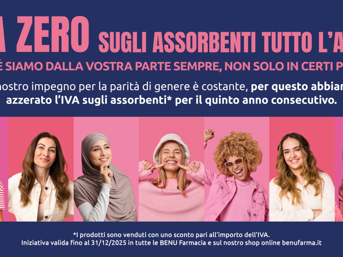 BENU Farmacia azzera l’IVA sugli assorbenti