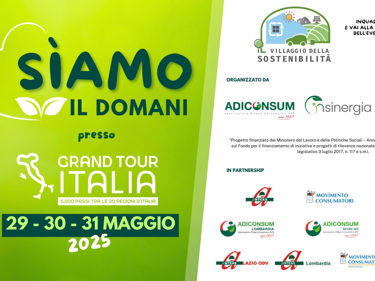 Adiconsum promuove tre giorni di sostenibilità per gli obiettivi ONU 2030