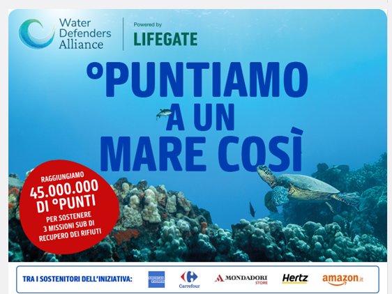 PAYBACK rinnova il sostegno a LifeGate per la tutela dei fondali