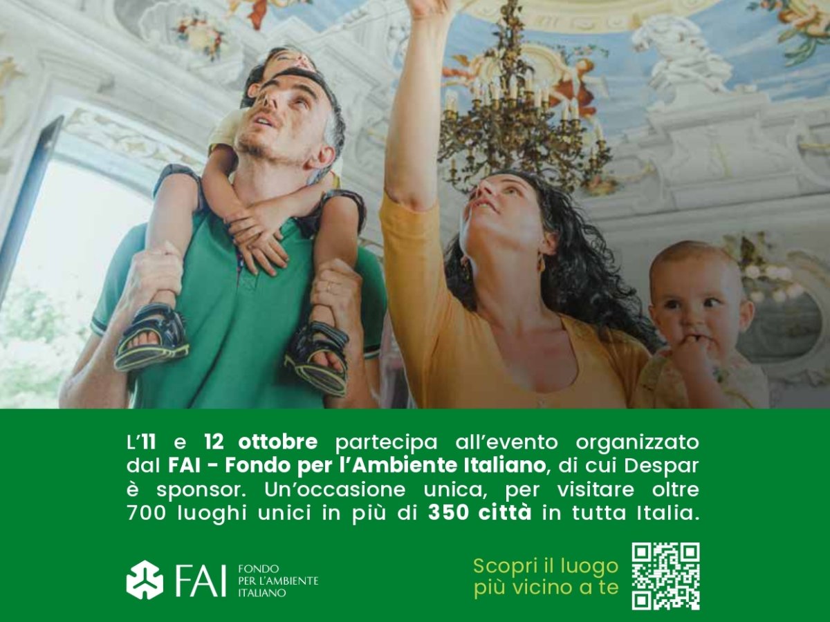 Despar sponsor delle Giornate FAI d’Autunno: un invito a riscoprire luoghi poco noti
