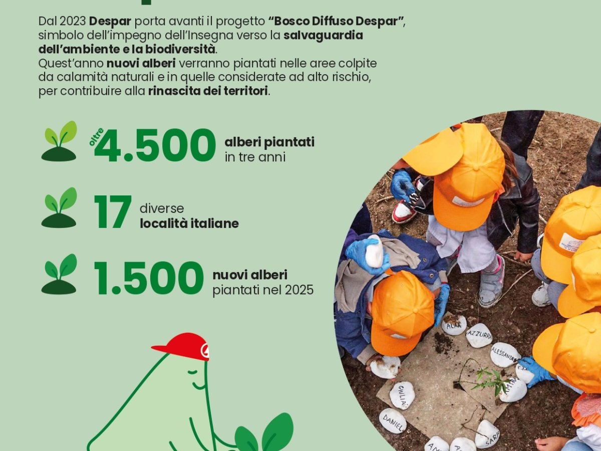 Bosco Diffuso Despar: 4.500 alberi per un laboratorio di engagement territoriale