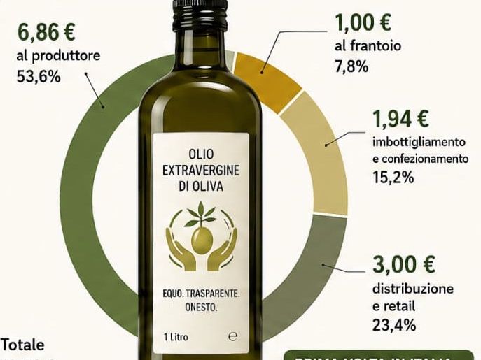 Olio Extravergine: il prezzo pagato al coltivatore non seguirà il crollo del mercato 