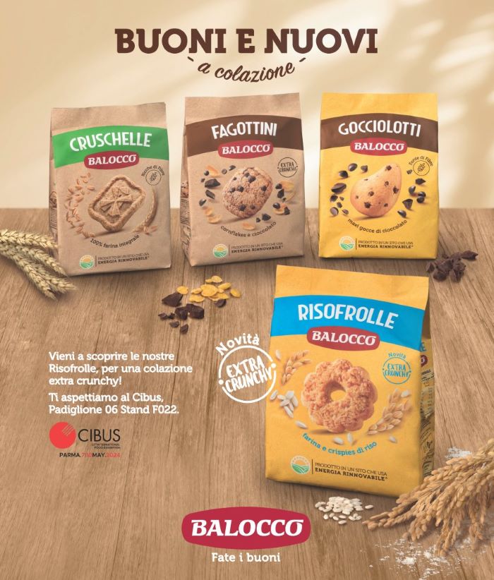 Balocco a Cibus presenta il rebranding dei frollini