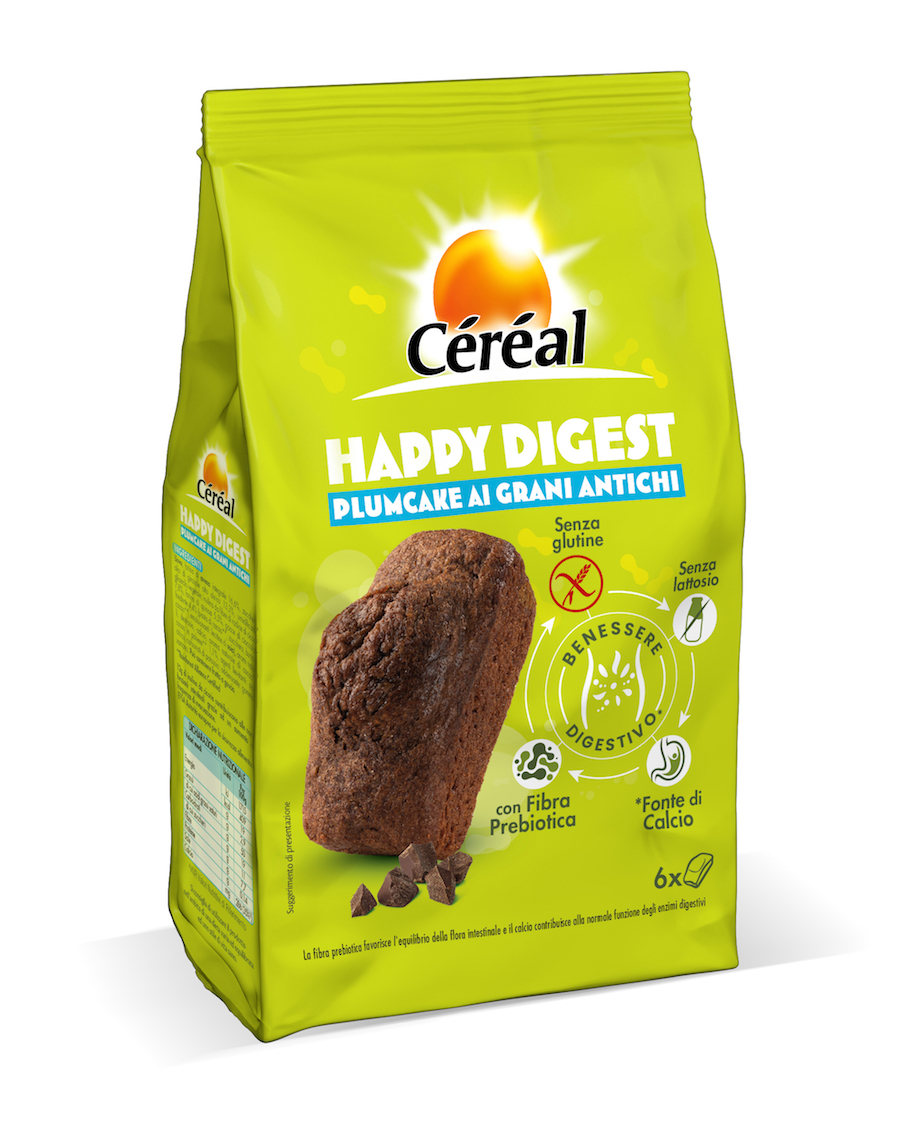Il plumcake ai grani antichi e cacao Happy Digest di Céréal