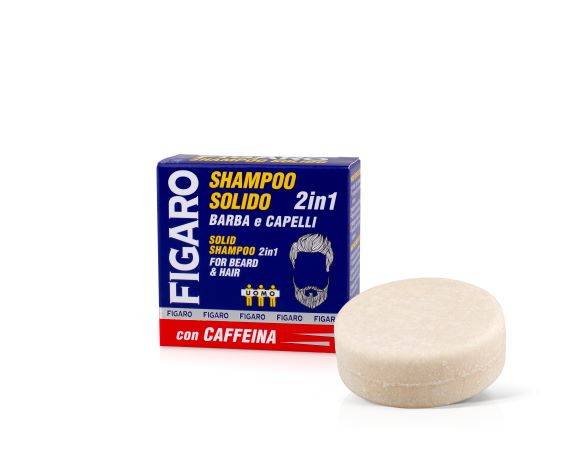 Figaro shampoo solido barba e capelli con caffeina
