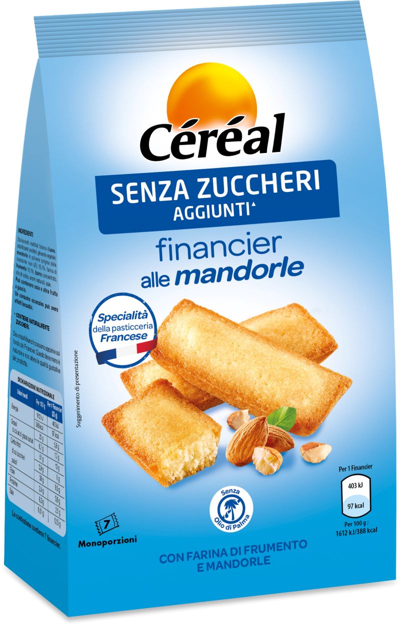 I Financier alle mandorle Céréal senza zuccheri