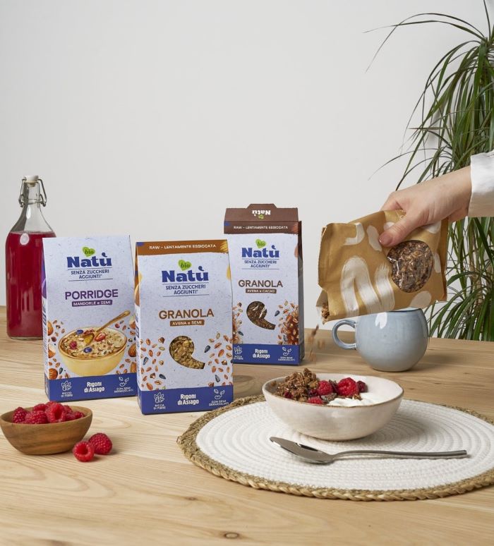 Natù (Rigoni di Asiago), si amplia con Granole e Porridge