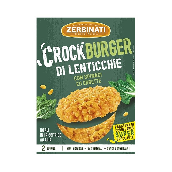 Zerbinati presenta “Crock”: la linea di crockburger e crockette di legumi e verdure