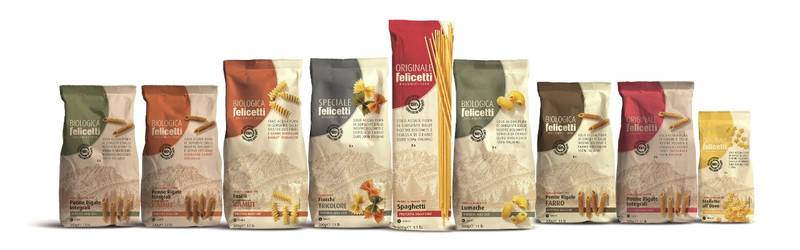 Pastificio Felicetti: per il nuovo pack in carta l’indicatore di riscaldamento globale scende al -30%, il consumo di fonti non rinnovabili al -57%