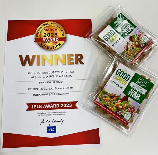 FelsineoVeg si aggiudica il prestigioso IPLS Award 2023 per i cubetti vegetali Good&Green