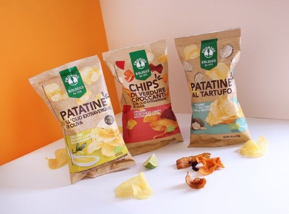 Probios lancia le patatine con il 30% di sale in meno, al tartufo e alle verdure