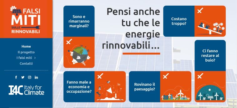 Continua l’impegno di Italy for Climate con la campagna Falsi Miti per contrastare disinformazione e pregiudizi culturali