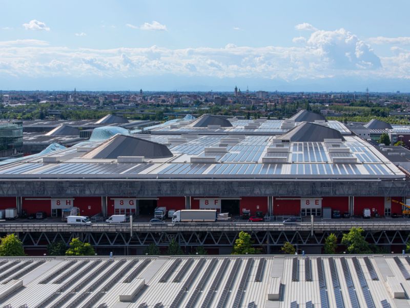 In Fiera Milano realizzato il più grande impianto fotovoltaico sul tetto d’Italia