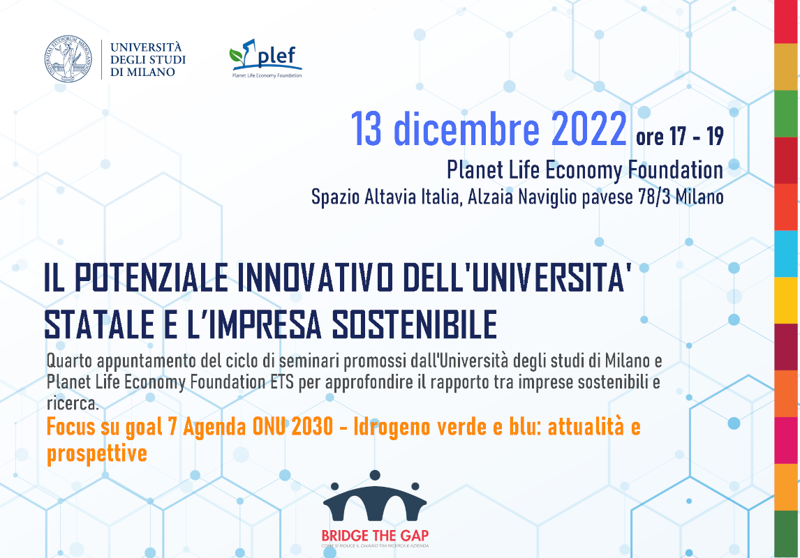 Plef e Unimi - Idrogeno verde e blu: attualità e prospettive