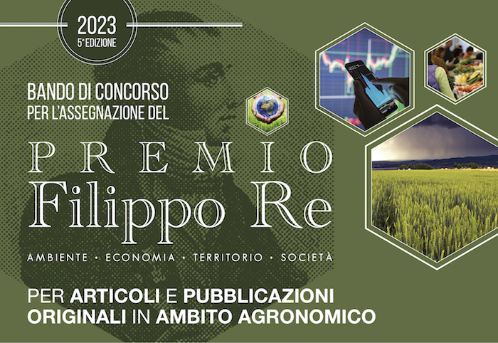 Al via la quinta edizione del “Premio Filippo Re” dedicata a cambiamenti climatici, idee e progetti per l’agricoltura