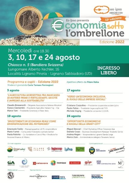 Investire nell'economia reale: a Lignano Sabbiadoro il secondo incontro di Economia sotto l'Ombrellone