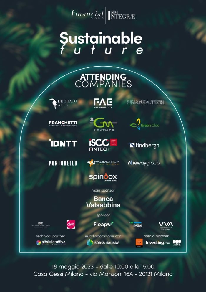 Integrae Sim presenta la nuova edizione del Financial Galà dedicata al sustainable future