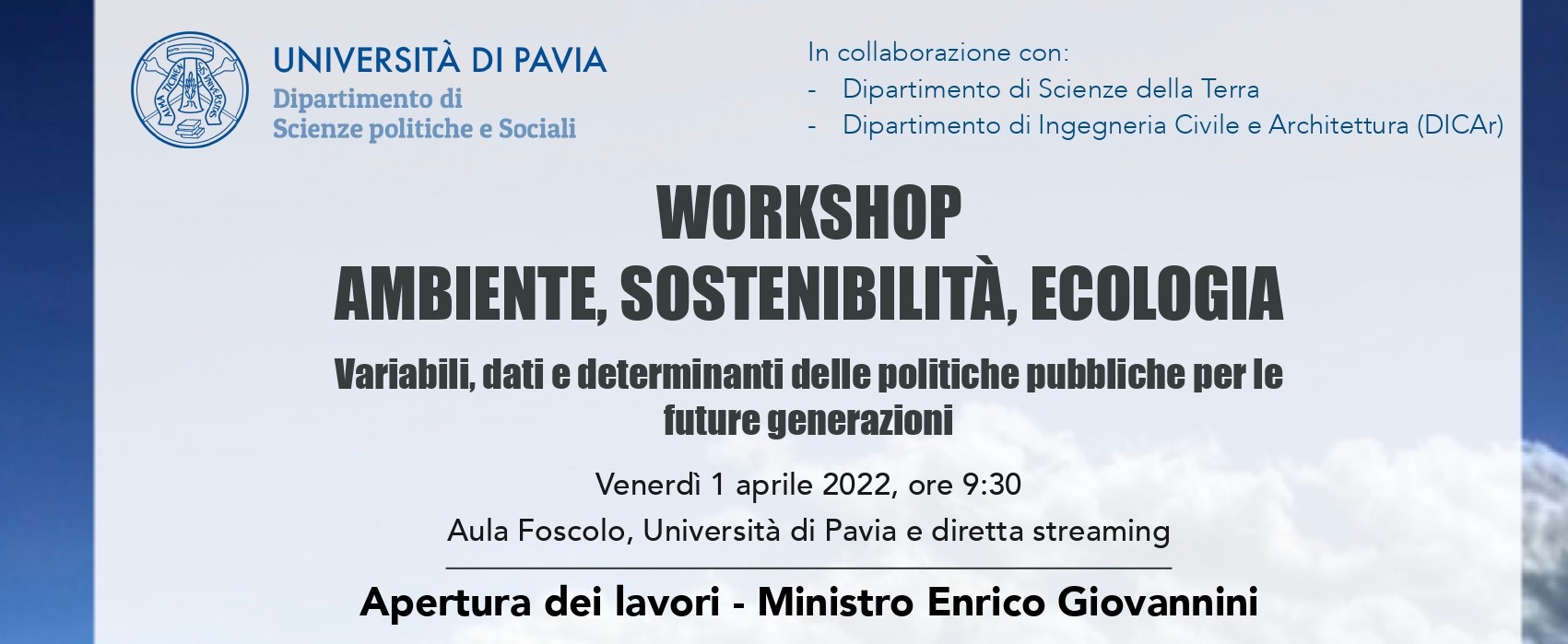 Il Ministro Giovannini apre i lavori del workshop “La sostenibilità non è da boomer”