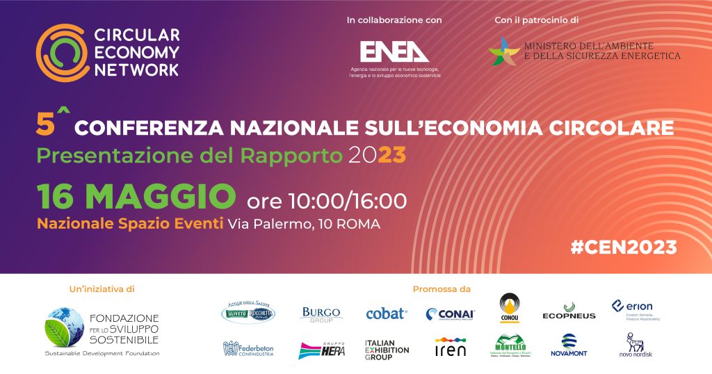 La quinta conferenza nazionale sull'economia circolare, organizzata dal Circular Economy Network