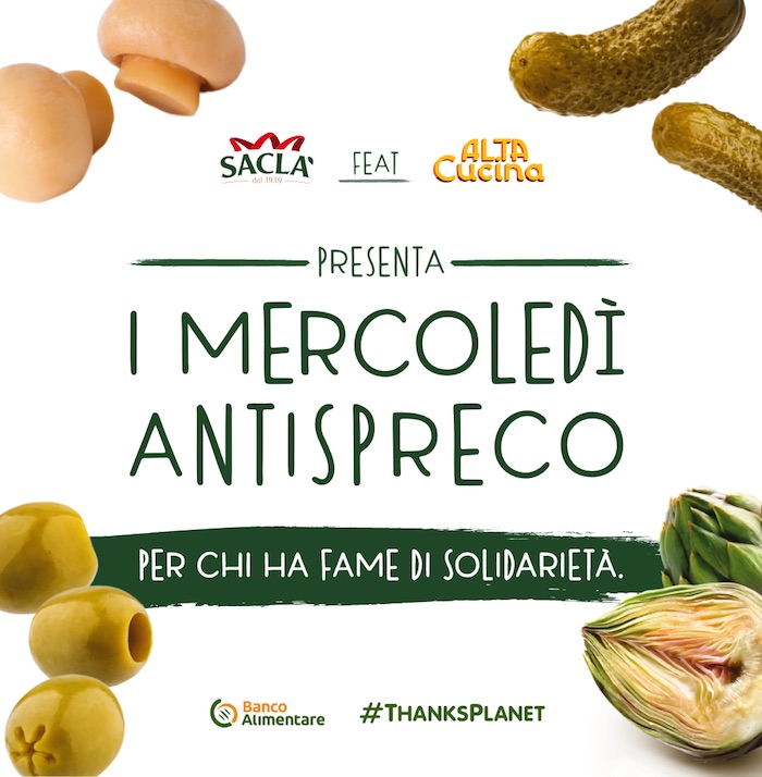 Tornano “I Mercoledì Antispreco” firmati Saclà, quest'anno in collaborazione con Al.ta Cucina