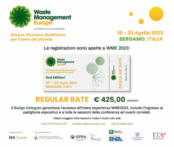 E' ai nastri di partenza a Bergamo la Waste Management Europe Conference & Exhibition