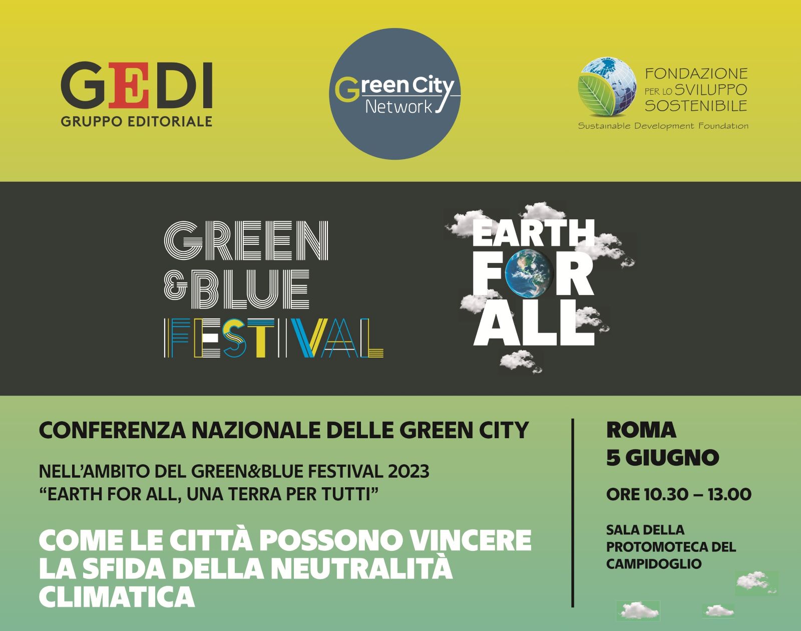 Conferenza nazionale delle green city, il 5 giugno a Roma