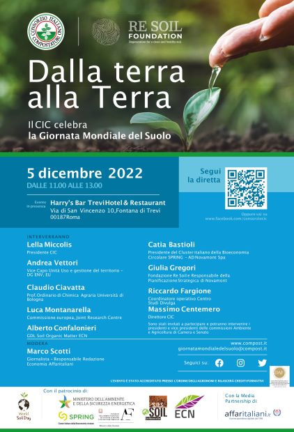 Giornata Mondiale del Suolo 2022 - Evento CIC "Dalla terra alla Terra"
