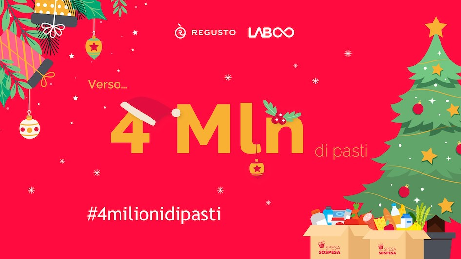 Al via la campagna natalizia di SpesaSospesa.org: obiettivo 4 milioni di pasti donati alle fa­­­­miglie