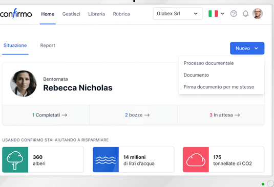 Con l'app Confirmo più la firma diventa digitale e consapevole e più si tutela l'ambiente