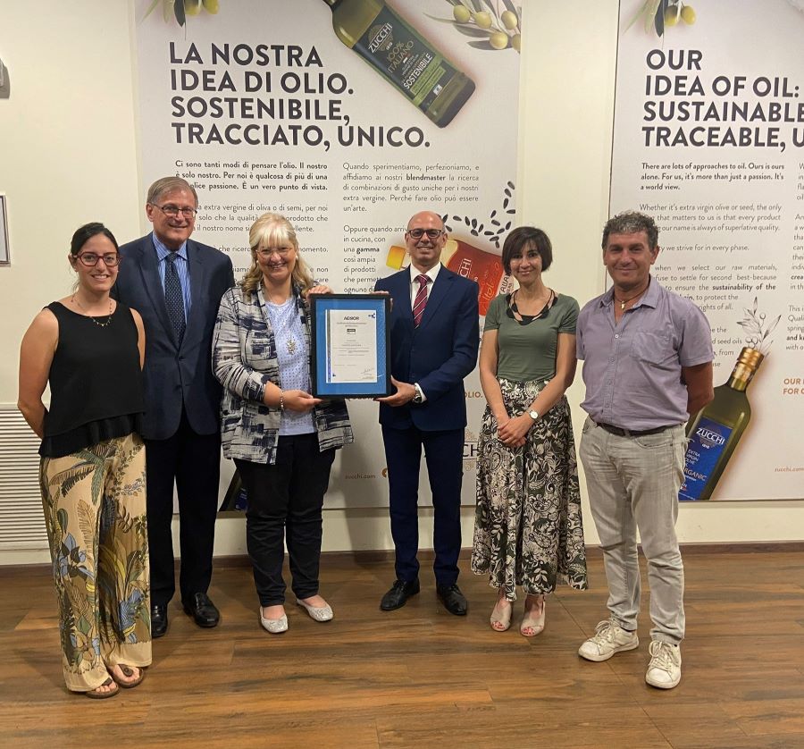 Oleificio Zucchi è certificato "Rifiuti Zero" da Aenor