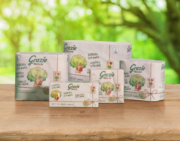 Probios è più eco-friendly con i prodotti in carta ecologica Grazie Natural