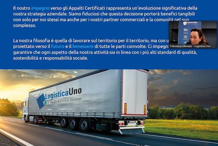 Logistica Uno punta alla certificazione Esg, come garanzia di qualità e affidabilità