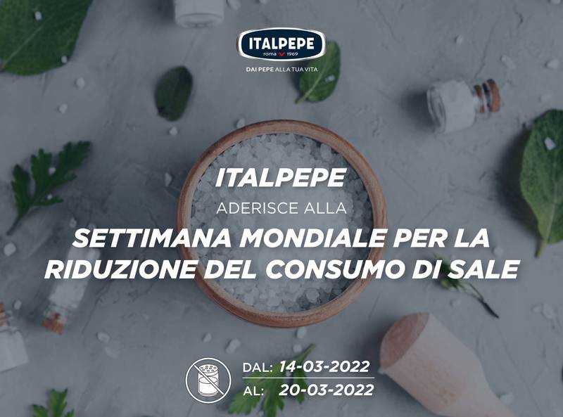 Italpepe aderisce alla settimana mondiale per la riduzione del consumo di sale
