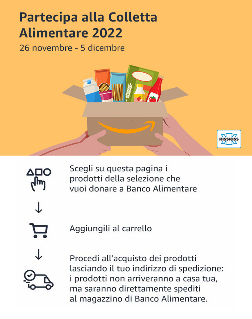 Al via la Colletta Alimentare anche su Amazon