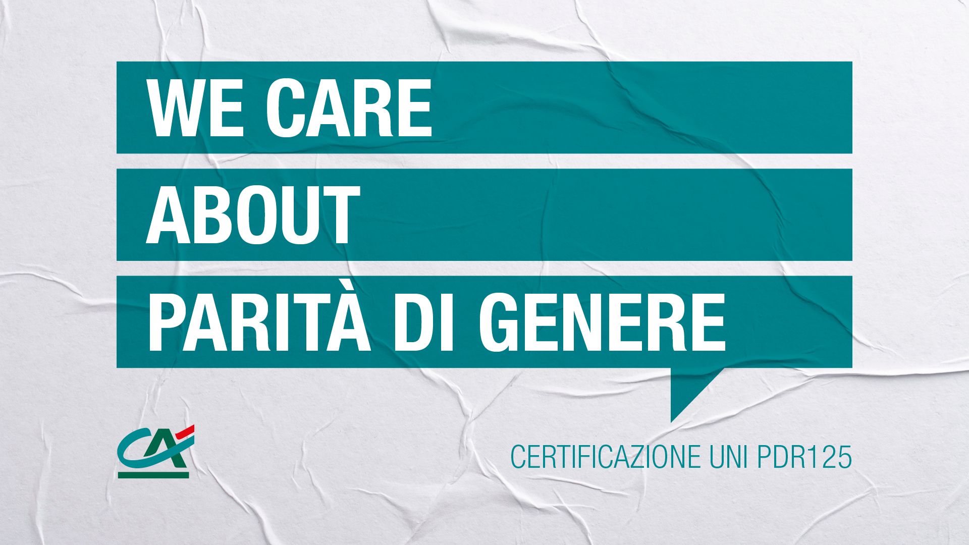 Crédit Agricole Italia ottiene la certificazione per la parità di genere