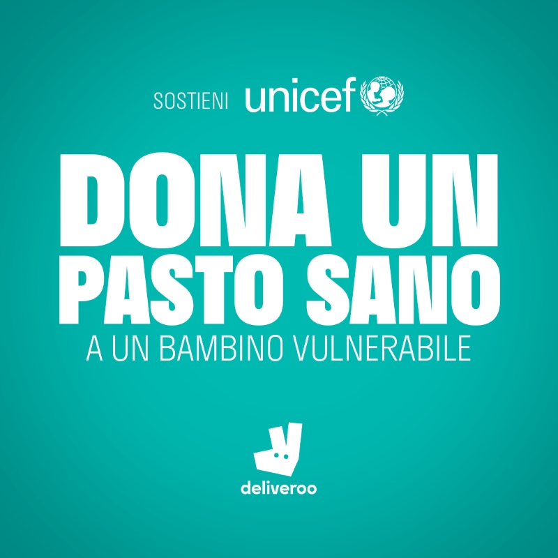 Deliveroo e Unicef sostengono la nutrizione dei bambini più vulnerabili