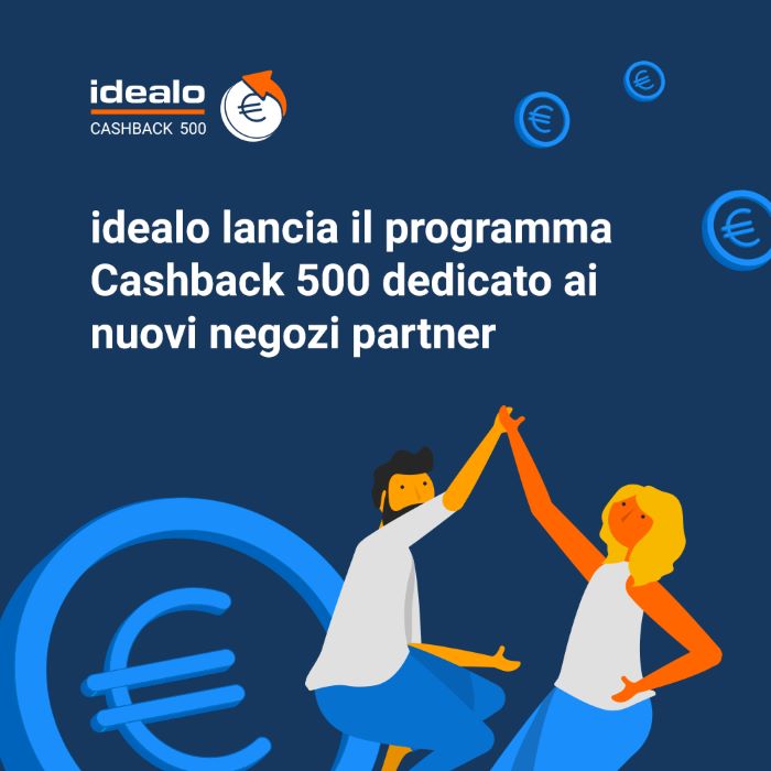 Idealo lancia il programma Cashback 500 dedicato ai nuovi negozi partner
