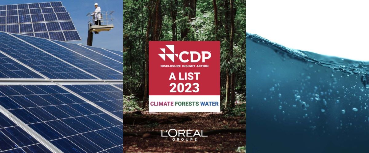 A L’oréal viene assegnata la tripla “a” per la leadership ambientale sui cambiamenti climatici, foreste e sicurezza idrica