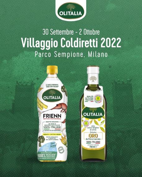 Olitalia conferma la sua presenza al Villaggio Coldiretti 2022 di Milano