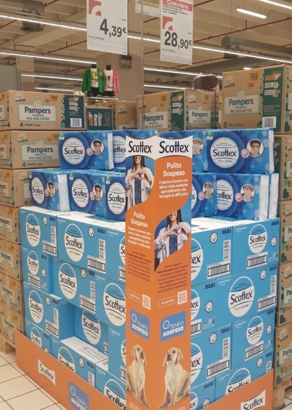 E' attiva in 600 store la campagna Pulito Sospeso promossa da Scottex