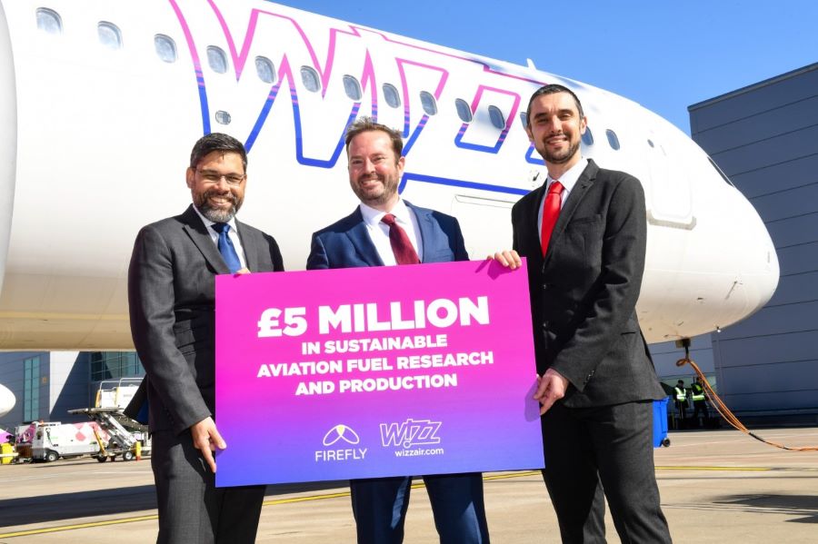 Wizz Air investe 5 milioni di sterline in Firefly, produttore di carburante per l'aviazione sostenibile