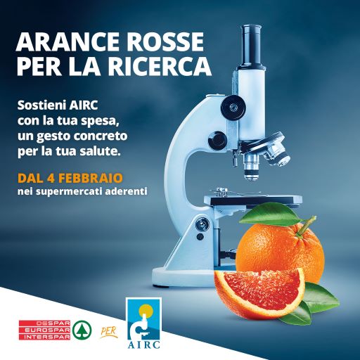 Despar partecipa all’iniziativa “Arance Rosse per la Ricerca” di Fondazione Airc per la ricerca sul cancro