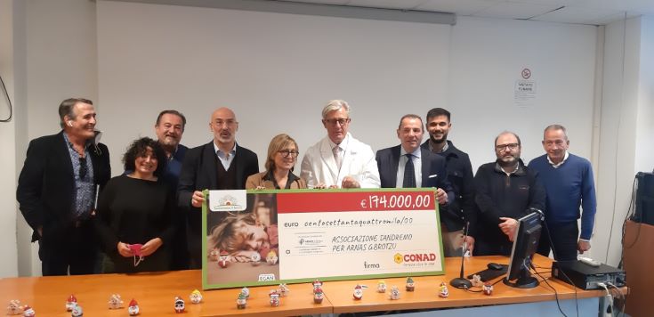 A Cagliari Conad Nord Ovest dona 174.000 euro a favore della pediatria dell’Ospedale Brotzu