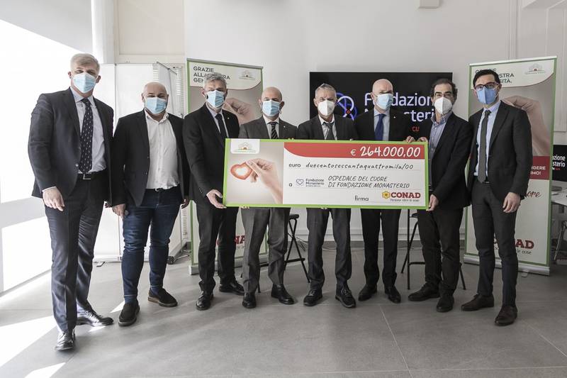 Conad Nord Ovest dona 264 mila euro a favore della Fondazione Toscana “Gabriele Monasterio”