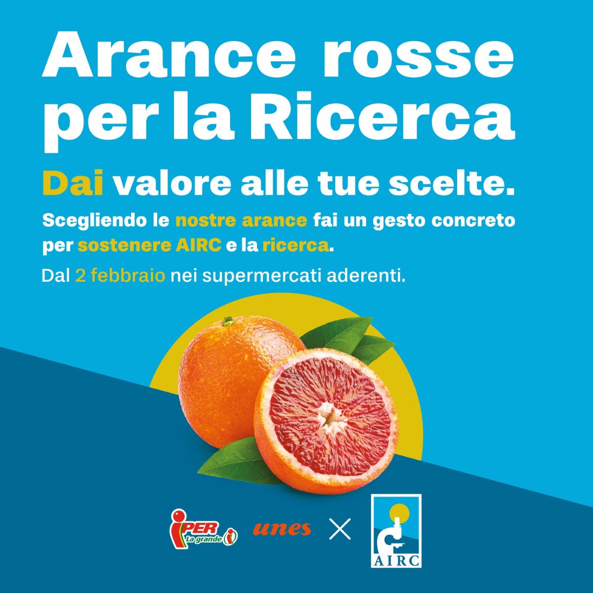 Iper La grande i e Unes confermano il sostegno a Fondazione Airc
