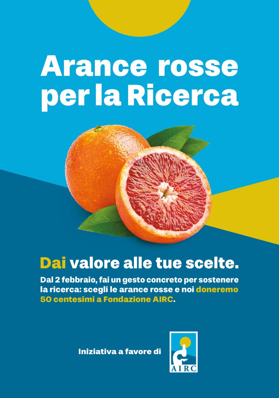 Le "Arance rosse per la ricerca" sono in 10 mila punti vendita per sostenere Fondazione Airc e la ricerca sul cancro