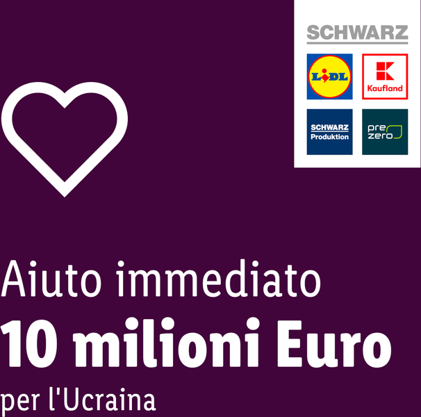 Ucraina: Schwarz (Lidl) dona 10 milioni di euro in prodotti di prima necessità