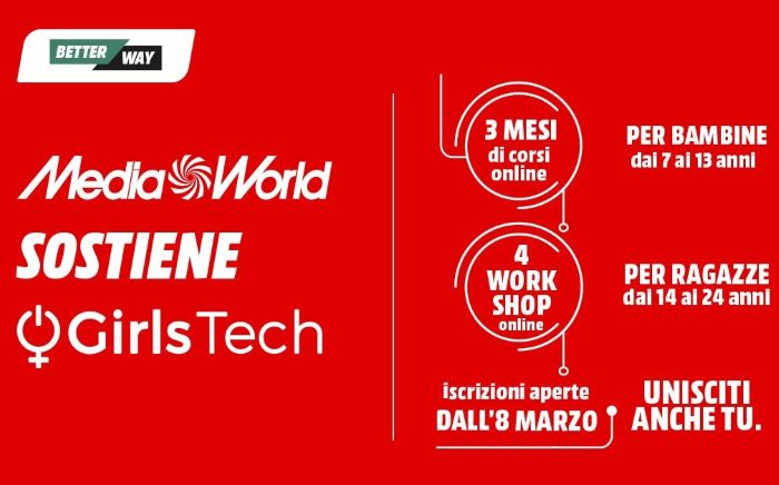 MediaWorld con GirlsTech, per ridurre la disparità di genere in ambito Stem