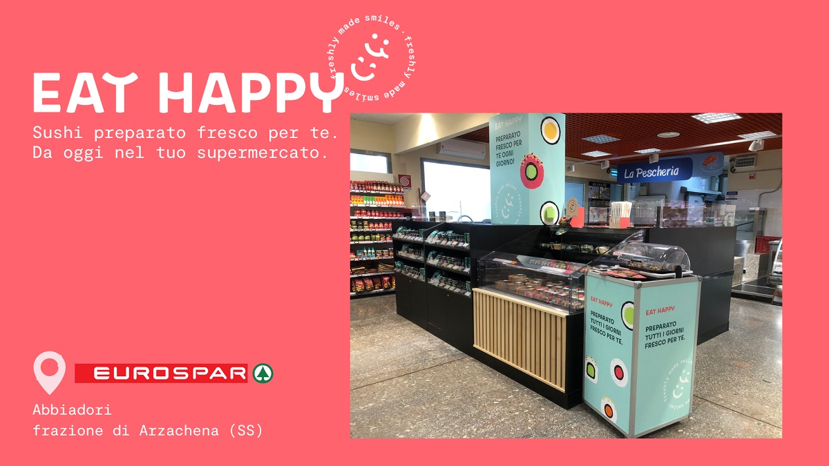 Green Retail  - Riapre a Sassari il sushi di Eat Happy, nell'Eurospar di Abbiadori 